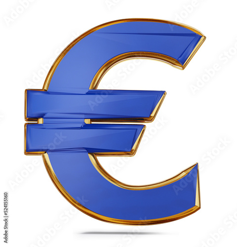 E-Euro golden blue coin sym...