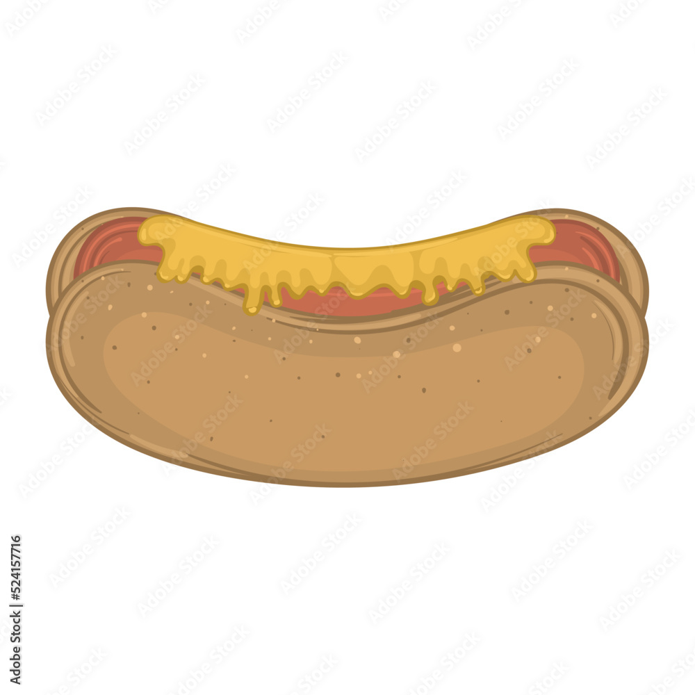 Isolated hot dog icon Fast food Vector Isolated hot dog icon Fast food Vector