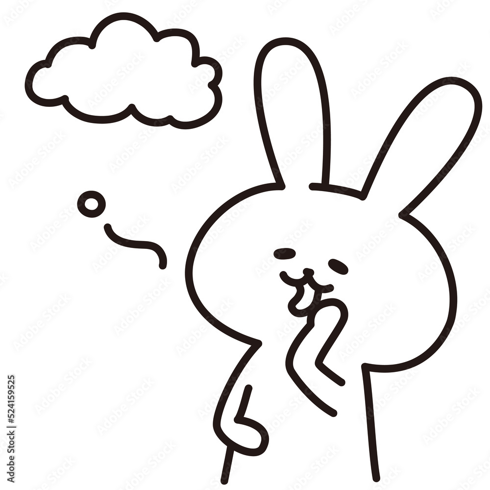 Obraz premium 色加工ok うさぎ素材No.32 天候_曇り