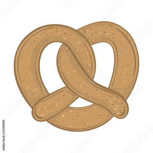 Isolated pretzel icon Bakery product Vector