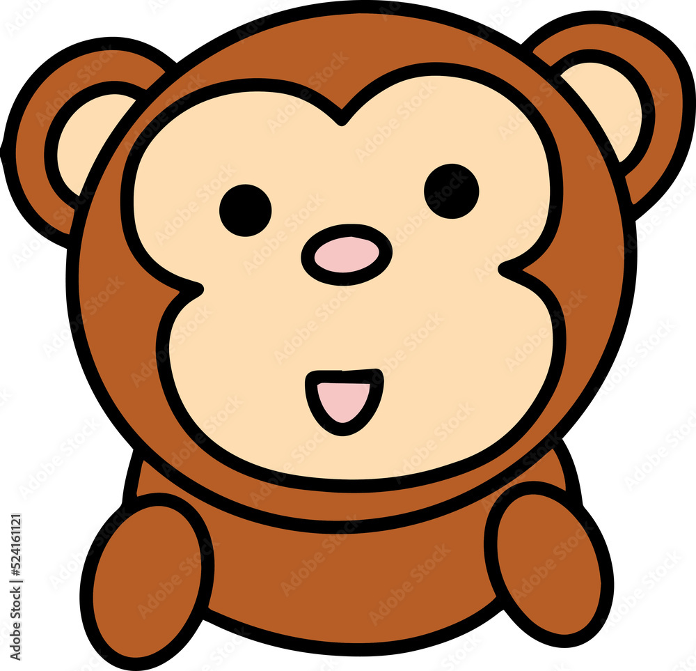 Obraz premium Cute animal character for kids and baby illustration