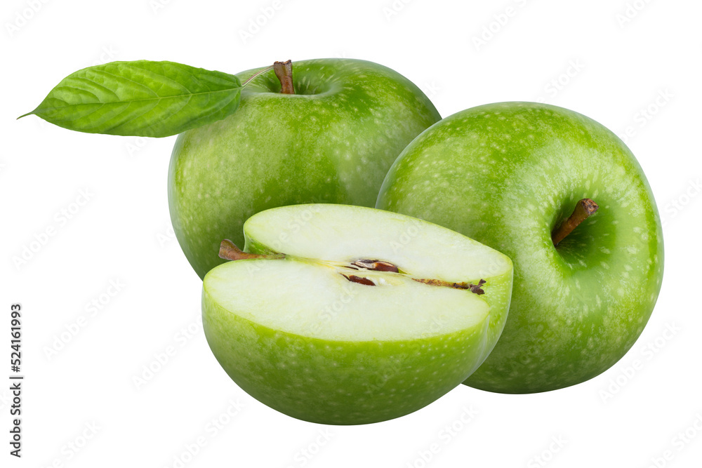 Fresh green apple isolated on alpha background. Fresh green apple isolated on alpha background.