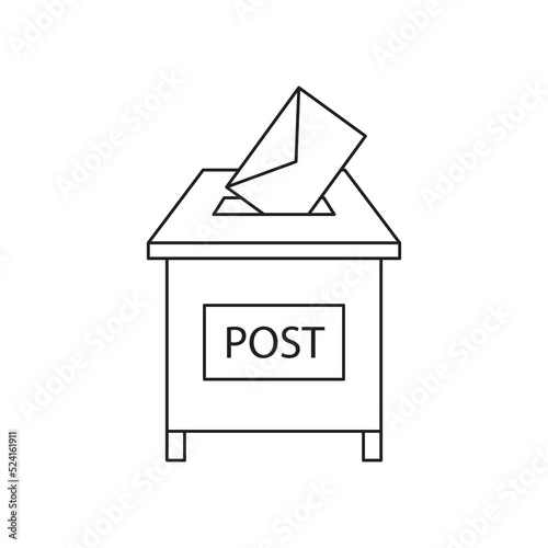 Post box icon design isolated on white background. vector illustration