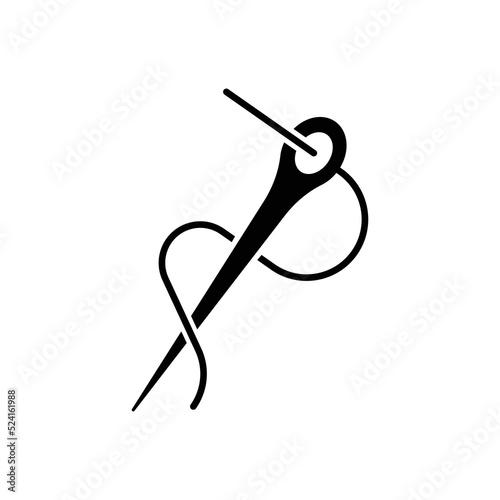 Hand sewing icon design isolated on white background. vector illustration