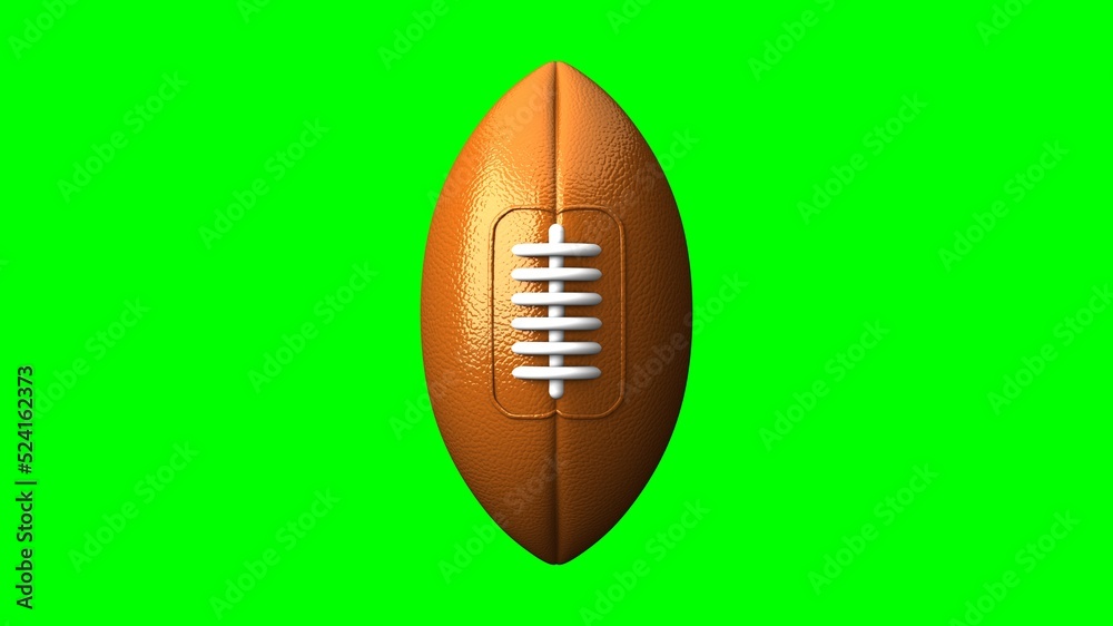 Rugby ball on green chroma key background.
3D illustration. Rugby ball on green chroma key background.
3D illustration.
