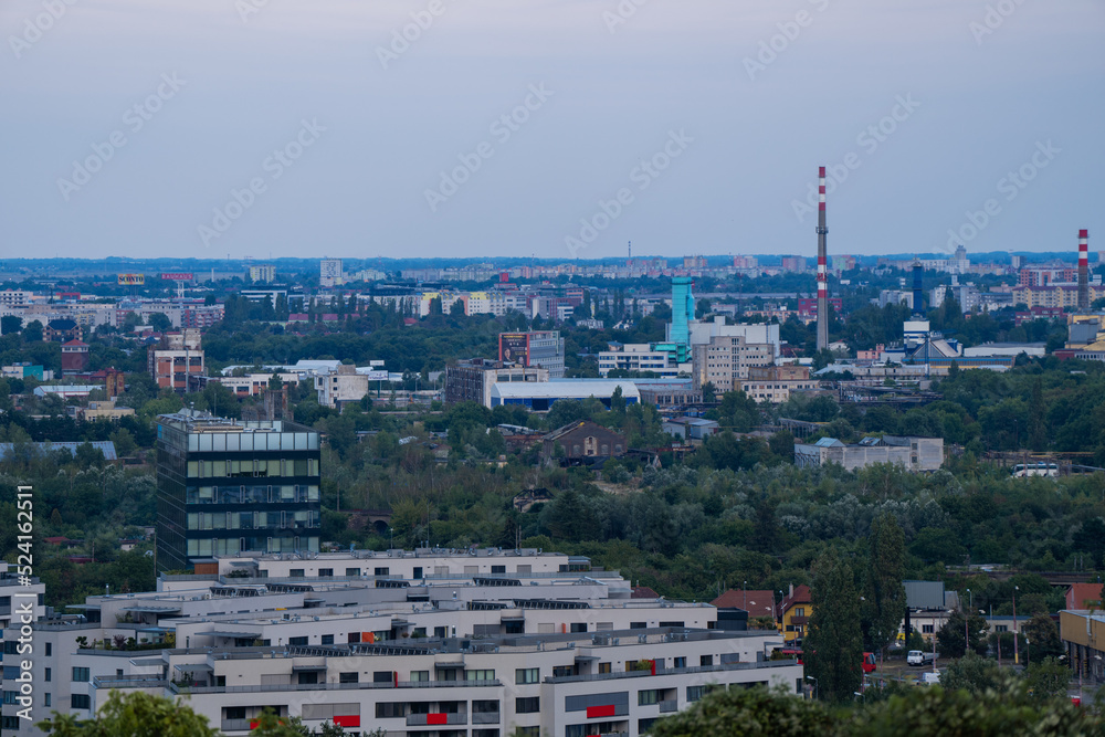 View of the city after sunset