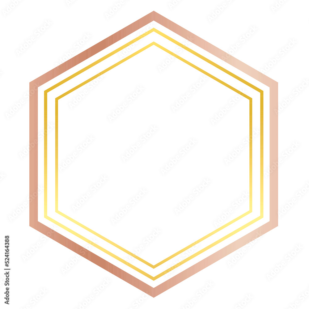 Gold Geometric Frame Gold Geometric Frame