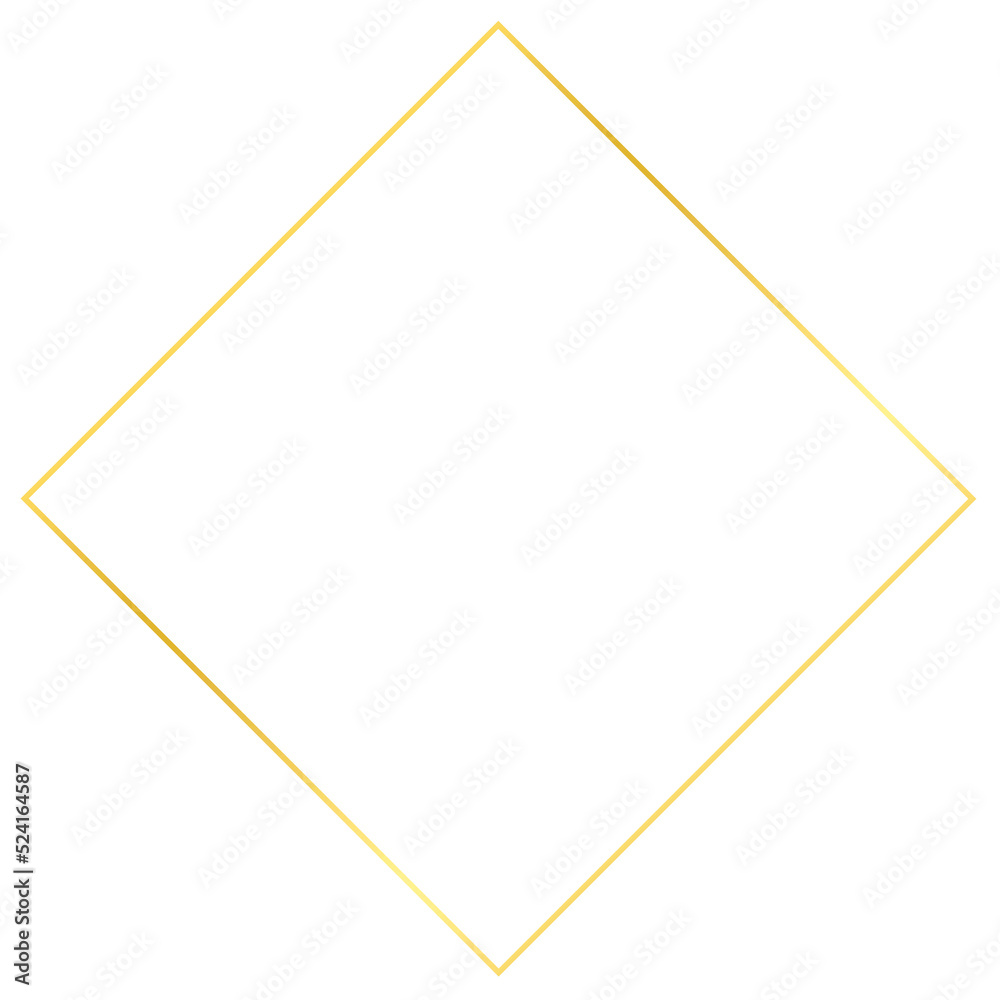 Gold Square Outline Gold Square Outline