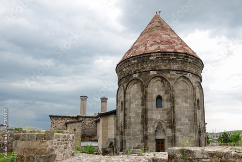 Twin Minaret Madrasah in Erzurum , Turkey - it was built in 1271 by Khudavand Khatun, the daughter of Seljuq Sultan Kayqubad I. 