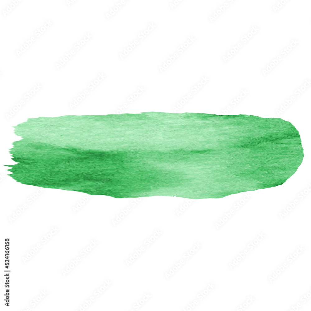 Fototapeta premium Green watercolor painting