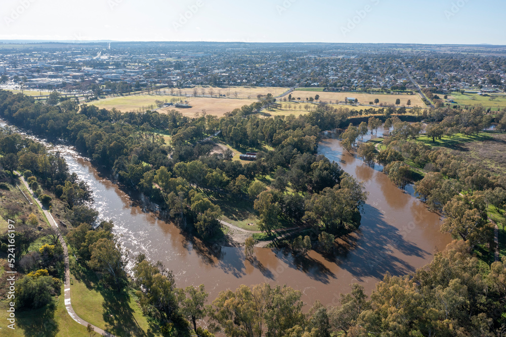 flood waters on the Macquarie river at Dubbo,New SDouth Wales. flood waters on the Macquarie river at Dubbo,New SDouth Wales.