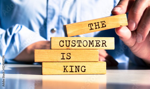 Wallpaper Mural Wooden blocks with words 'The customer is king'. Business concept Torontodigital.ca
