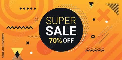 Sale banner background advertisement geometric abstract illustration.