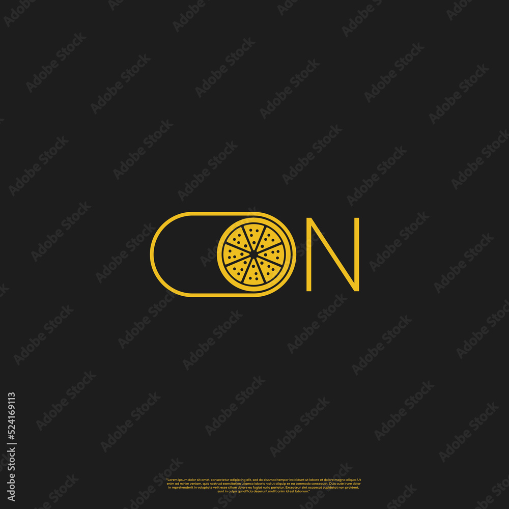 pizza on logo design modern template pizza on logo design modern template