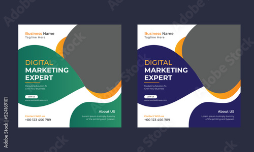 Corporate business social media post design