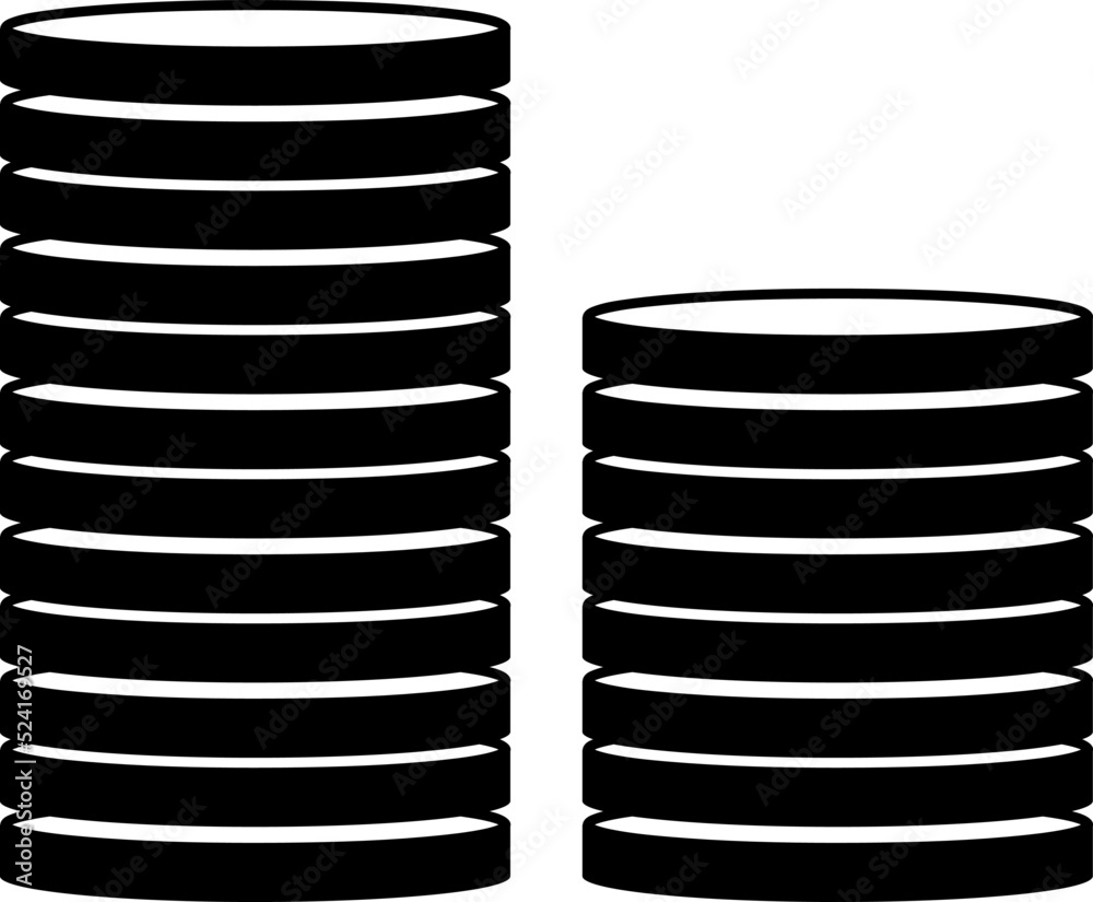 Coin Icon in trendy flat style isolated on grey background..eps