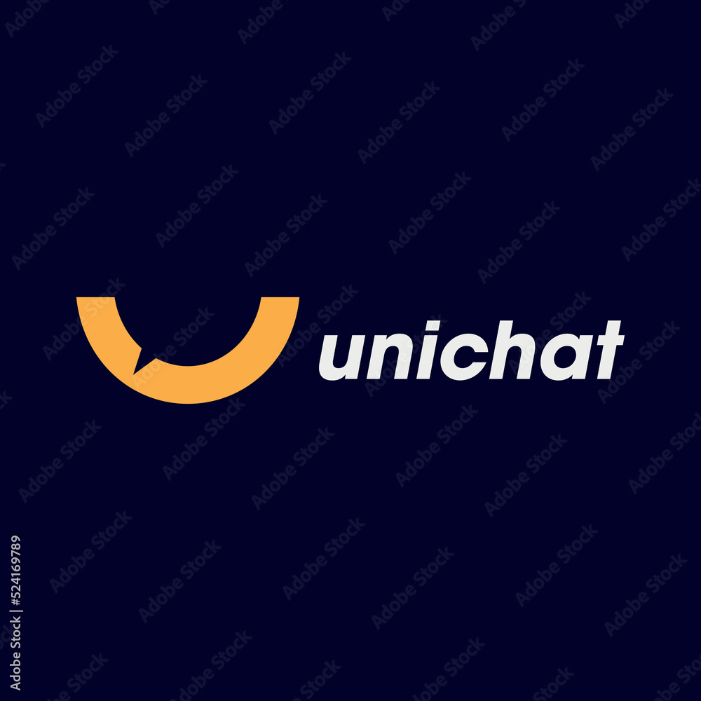 Obraz premium logo design for a chat application using a simple form