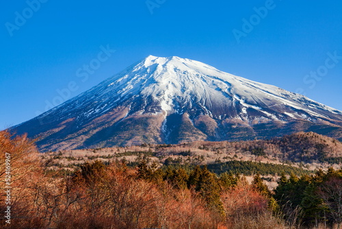 西臼塚から眺める冬の富士山 静岡県富士宮市にて