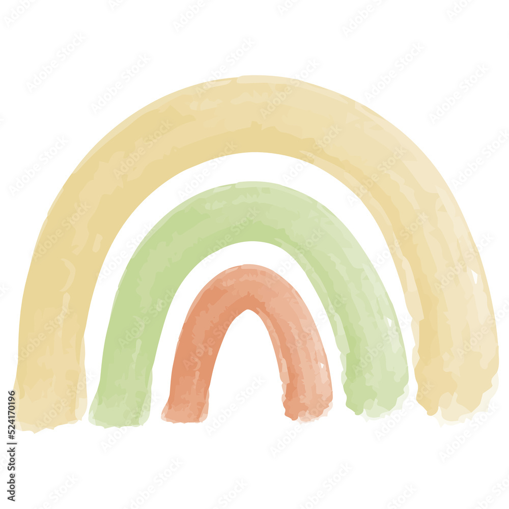 Obraz premium Watercolor Rainbow Clipart
