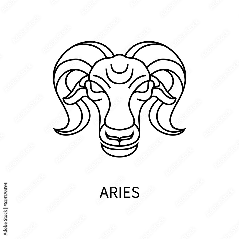 Fototapeta premium aries horoscope symbol