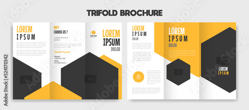 creative editable trifold brochure template design vector