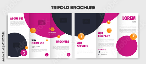 creative editable trifold brochure template design vector