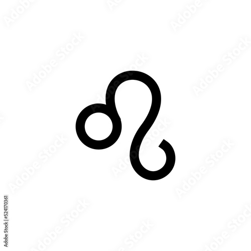 horoscope symbol in minimalist line style