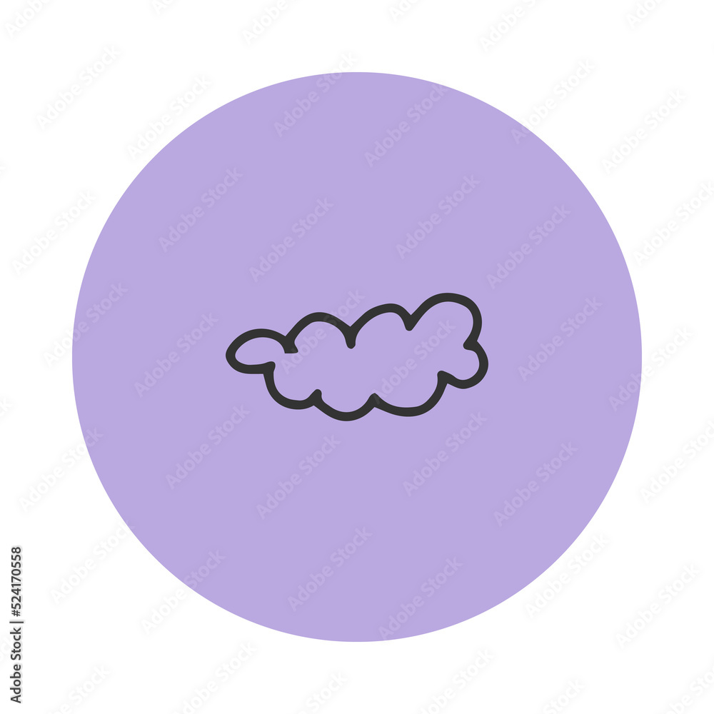 cloud in cute hand drawn line illustration for icon design cloud in cute hand drawn line illustration for icon design