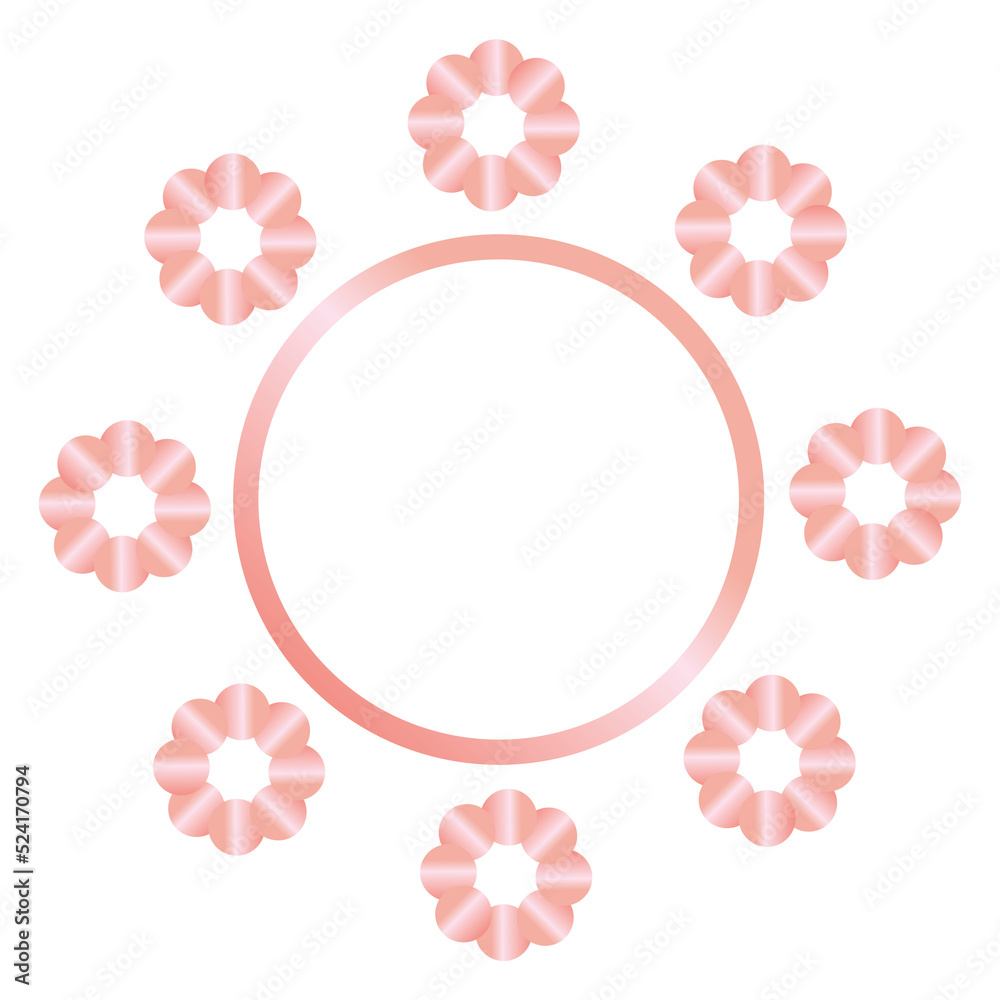 Rose Gold Abstract Shape Line Rose Gold Abstract Shape Line