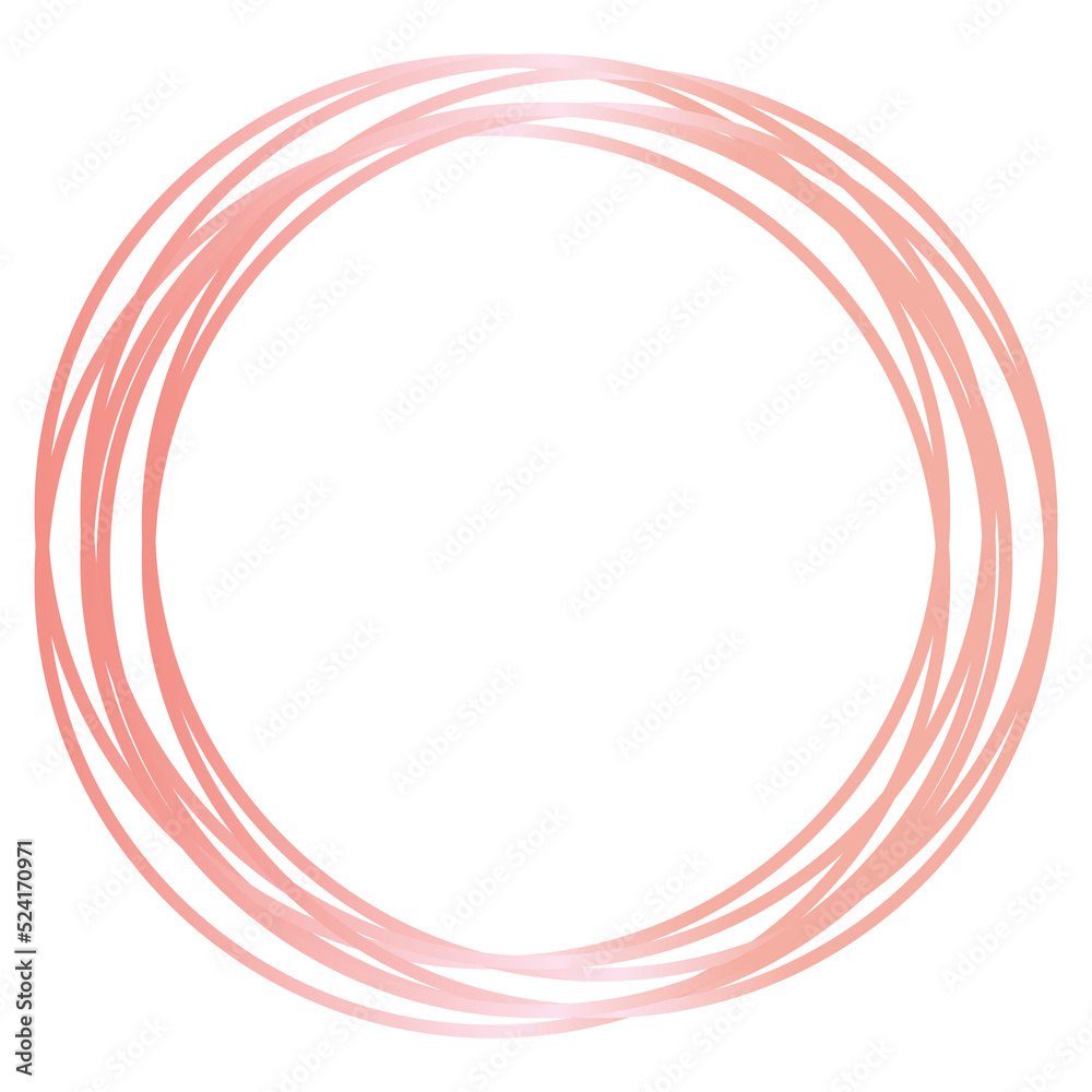 Rose Gold Abstract Shape Line Rose Gold Abstract Shape Line
