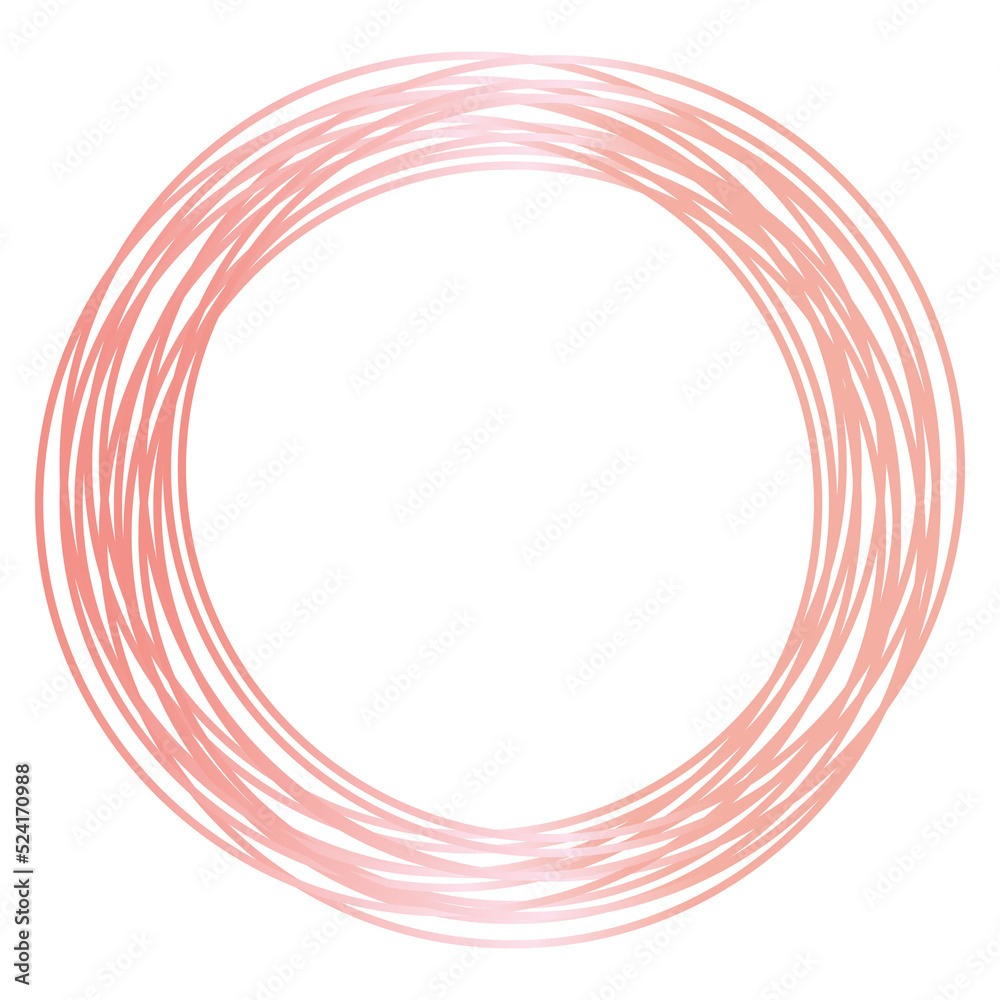 Rose Gold Abstract Shape Line Rose Gold Abstract Shape Line