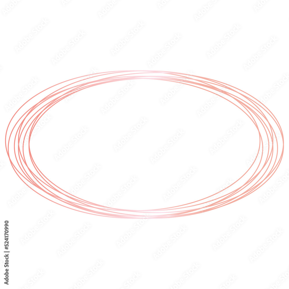 Rose Gold Abstract Shape Line Rose Gold Abstract Shape Line