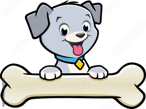 Cartoon Dog Puppy Bone © mumut