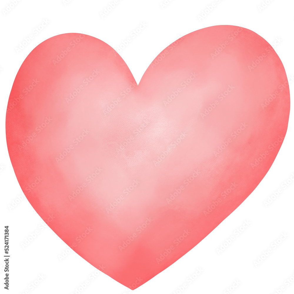 Digital paint watercolor heart, Valentine sweet heart. Digital paint watercolor heart, Valentine sweet heart.