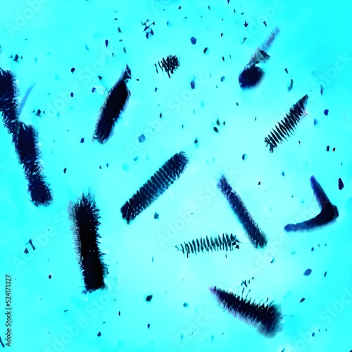 3D rendering Bacteria closeup, virus