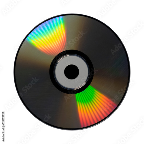 cassette discs with sparkling rainbow refrections for design elements