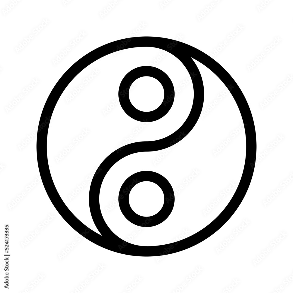 Yin And Yang Icon Vector Symbol Design Illustration Yin And Yang Icon Vector Symbol Design Illustration