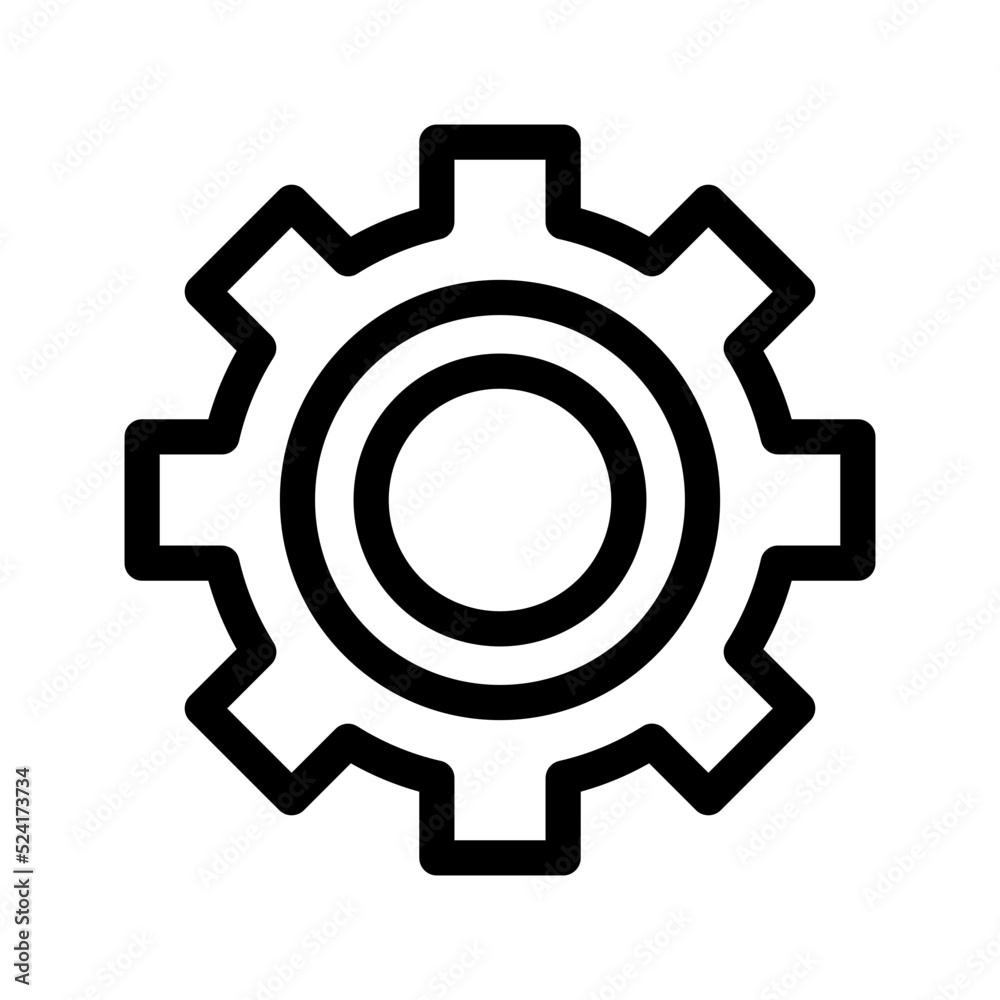 Cogwheel Icon Vector Symbol Design Illustration