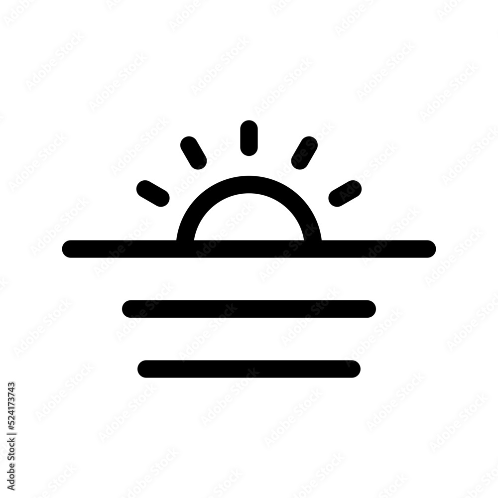 Sunset Icon Vector Symbol Design Illustration Sunset Icon Vector Symbol Design Illustration