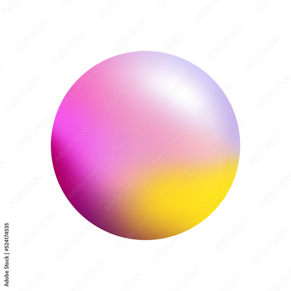 ball 3d in color gradient for design element