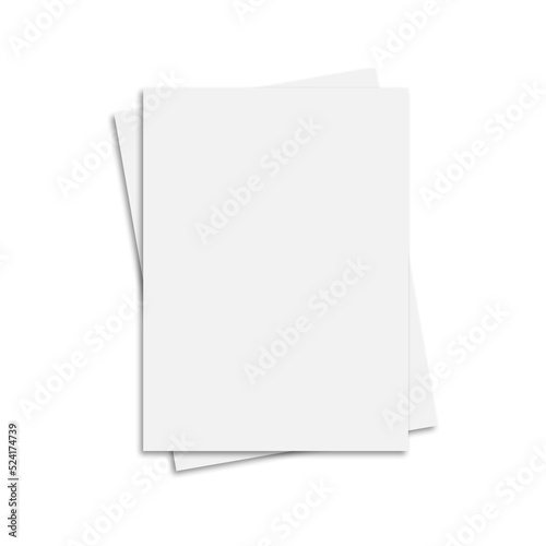 blank white paper for mockups