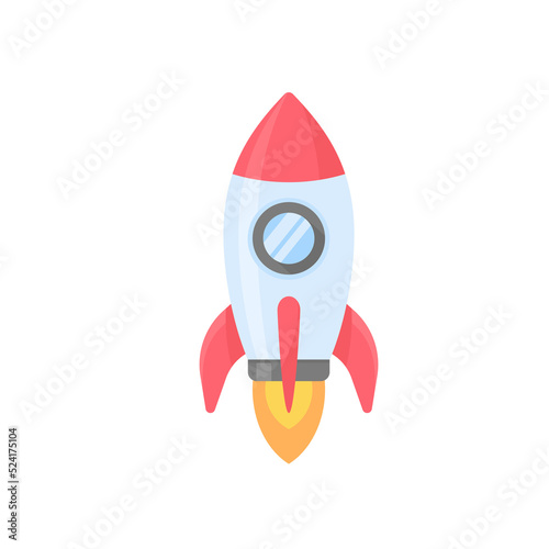 Fototapeta Naklejka Na Ścianę i Meble -  Space exploration rocket soars into the sky concept of starting to learn science