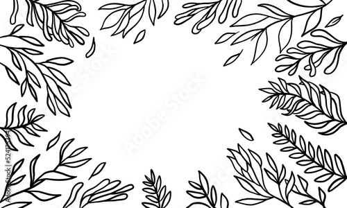 Wallpaper Mural floral hand drawn frame for copy space and background Torontodigital.ca