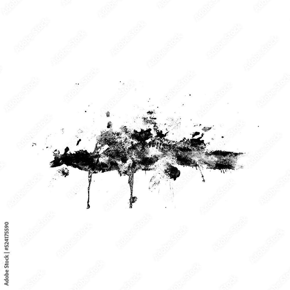 black ink splash and stroke for design element and overlay black ink splash and stroke for design element and overlay