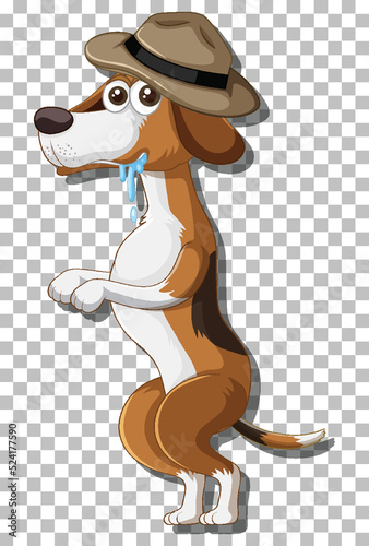 Beagle dog cartoon character