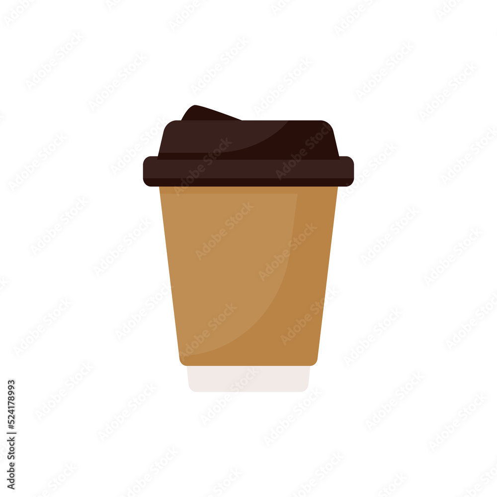 simple coffee cup vector For the hot drink menu in the cafe simple coffee cup vector For the hot drink menu in the cafe