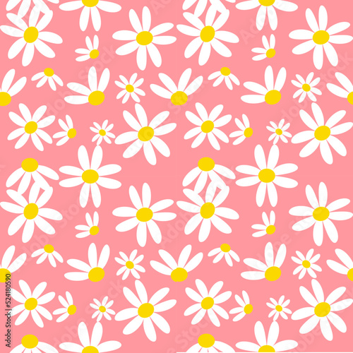 Seamless Abstract Flowers Pattern. Elegant Floral Pattern.