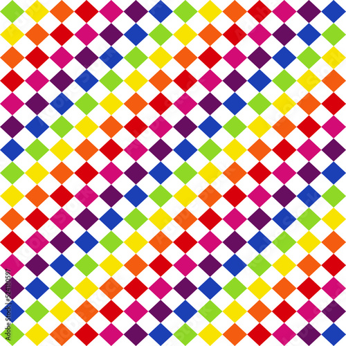 Colorful checkered pattern. Seamless vector abstract geometric pattern.