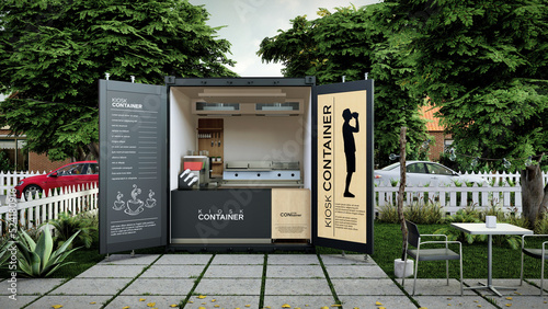 10ft Booth Container Kiosk photo