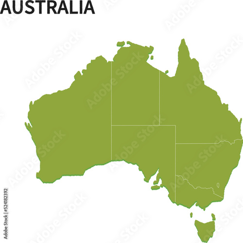 オーストラリア/AUSTRALIAの地域区分イラスト